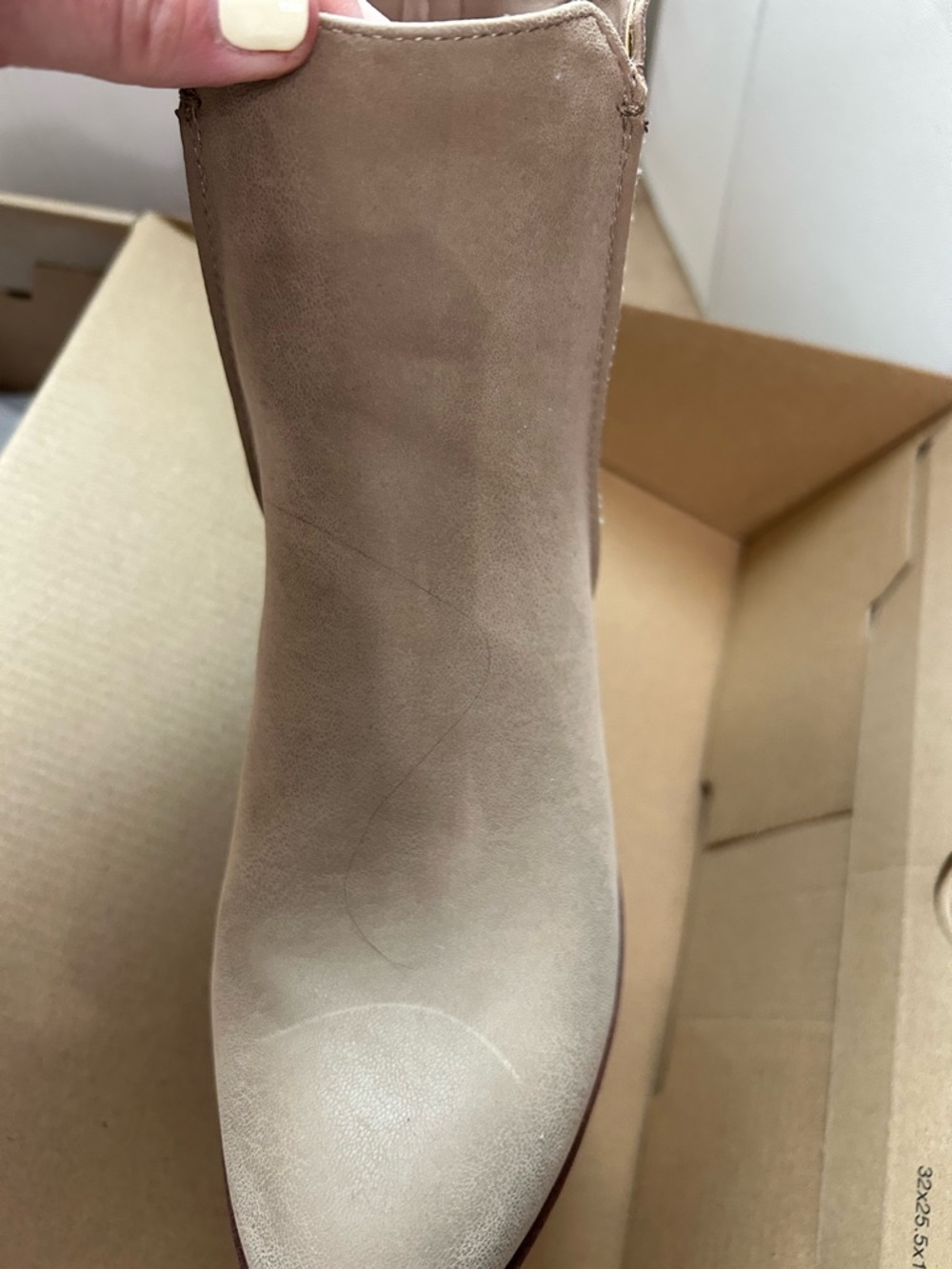 MIA Women's Tan Suede Ankle Booties